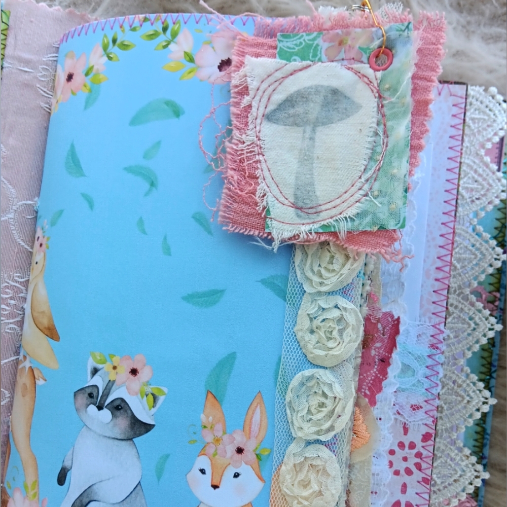 Boho Whimsical Forest Soft Cover Handmade Journal - Picture 5 of 15